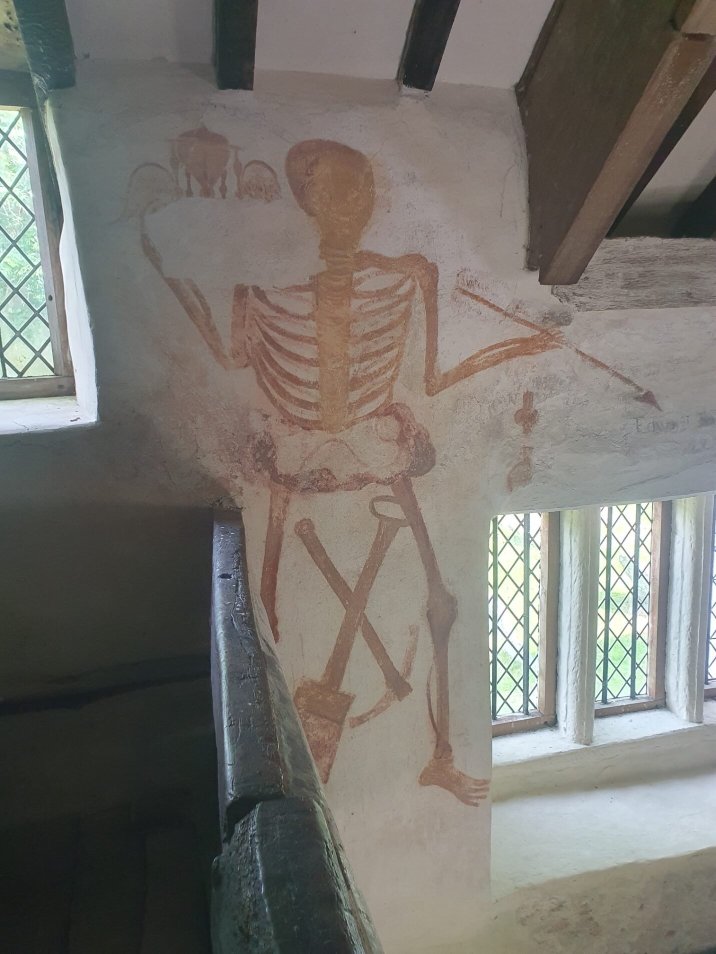 Death image in Llangar Church